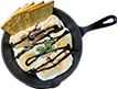 大きなマシュマロとチョコレートのスモア